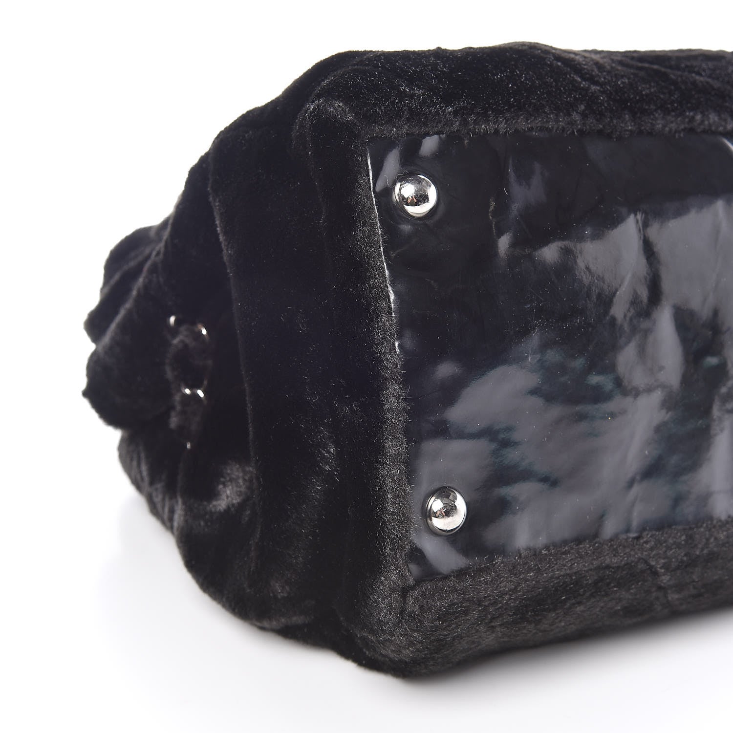 Chanel Fantasy Fur Quilted Camellia Tote Black 8 of 9