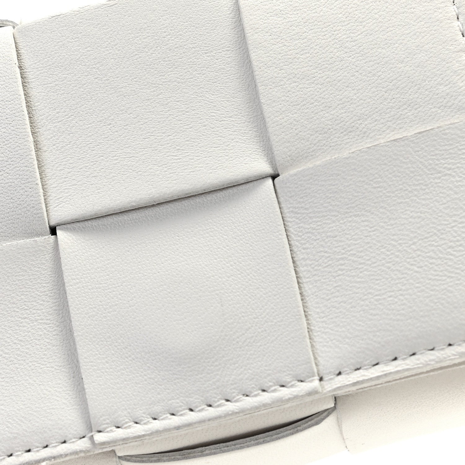 Bottega Veneta Lambskin Maxi Intrecciato Extra Mini Cassette Crossbody Bag White 8 of 8
