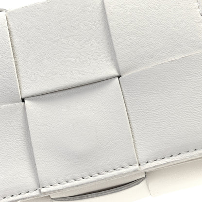 Bottega Veneta Lambskin Maxi Intrecciato Extra Mini Cassette Crossbody Bag White 8 of 8