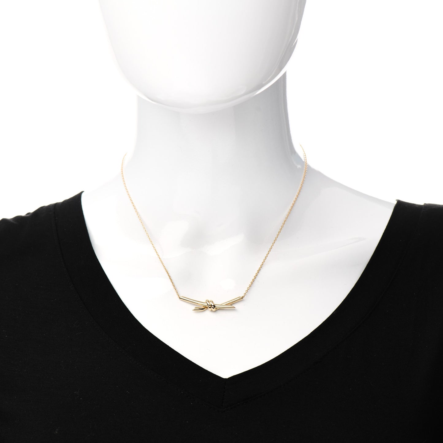 18K Yellow Gold Knot Necklace
