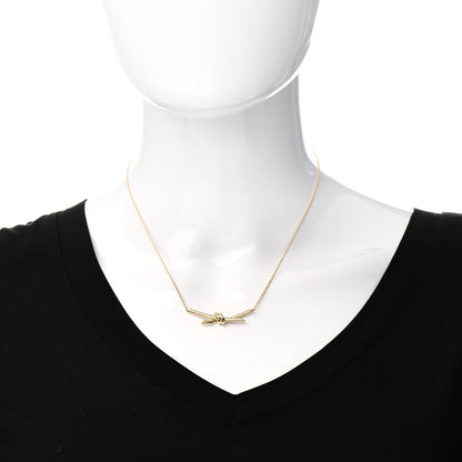 Tiffany 18K Yellow Gold Knot Necklace 2 of 7