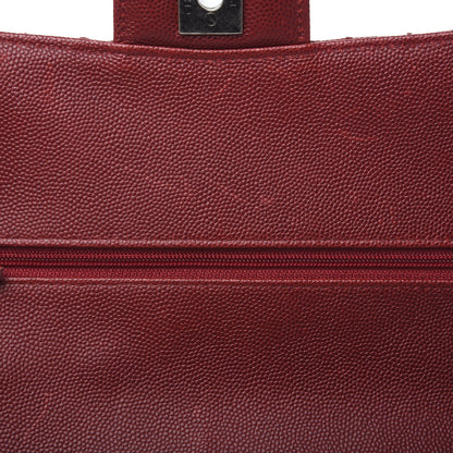 Chanel Caviar Quilted Medium Double Flap Dark Red 10 of 13