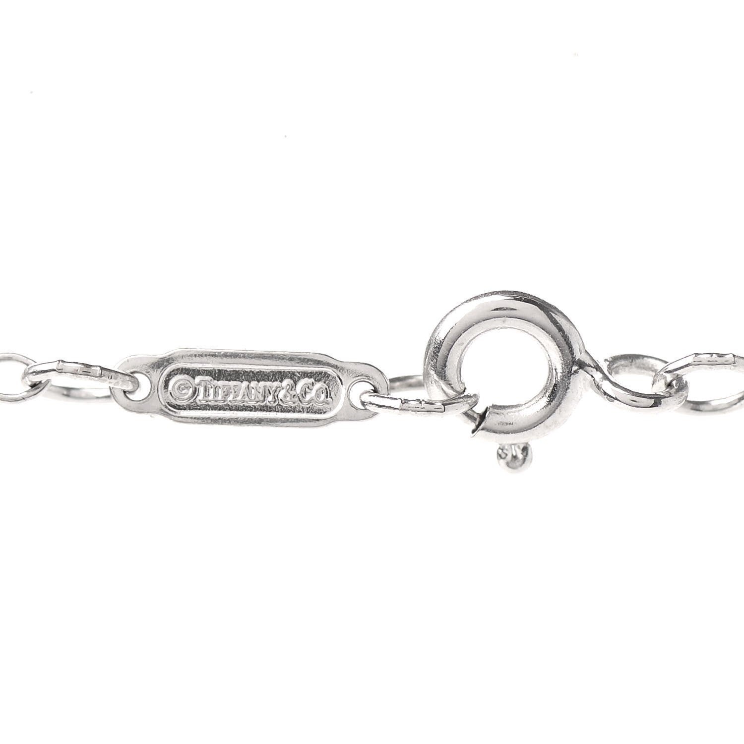 Tiffany 18K White Gold Oval Link Chain Necklace 20" 5 of 5