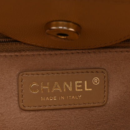 Chanel Caviar Small Studded Deauville Tote Beige 6 of 10