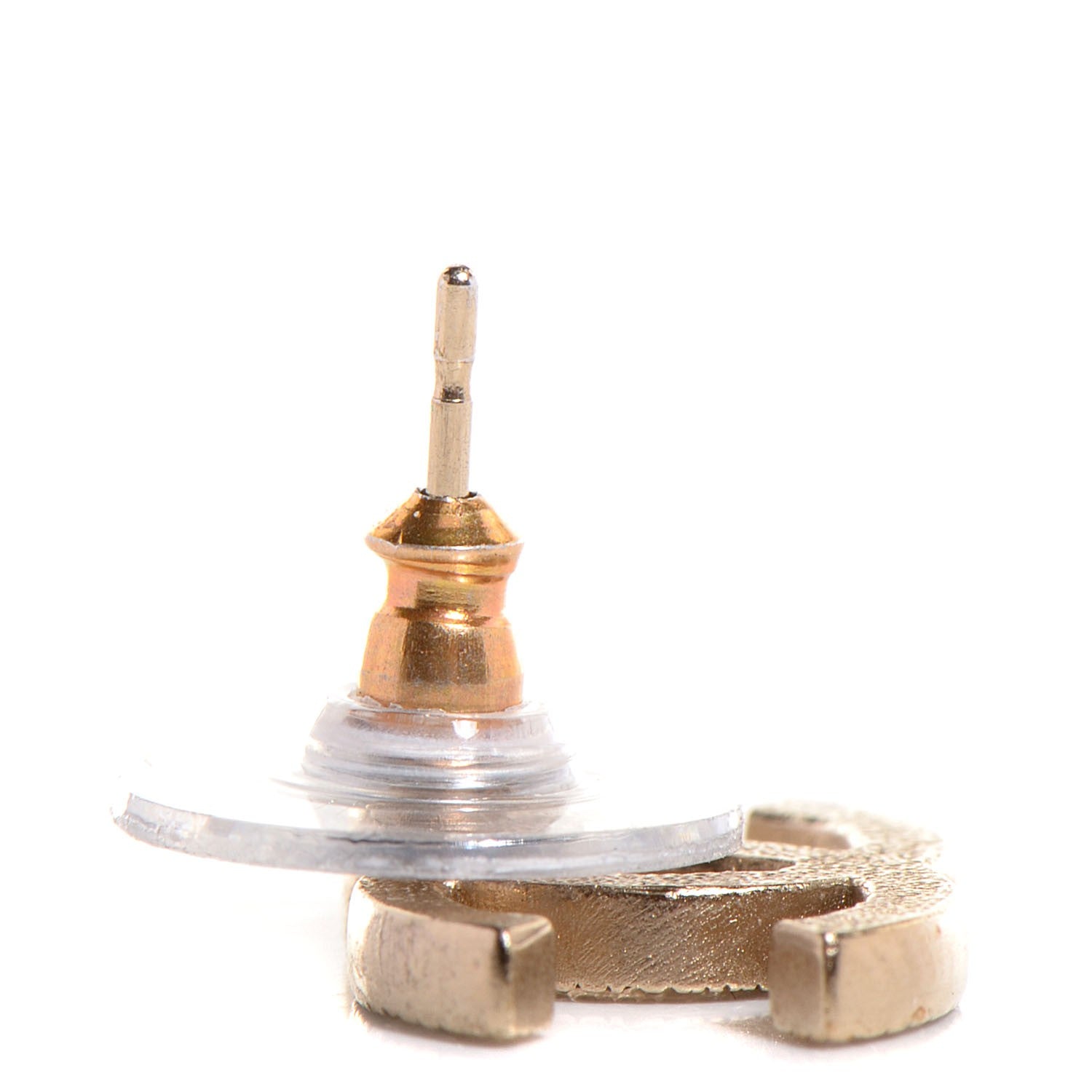 Chanel Crystal CC Earrings Gold 3 of 4