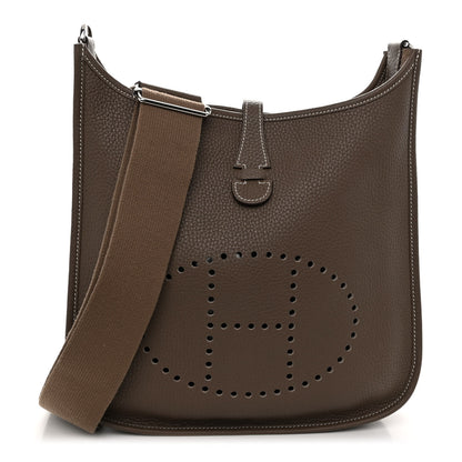 Hermes Taurillon Clemence Evelyne III PM Etoupe 1 of 10