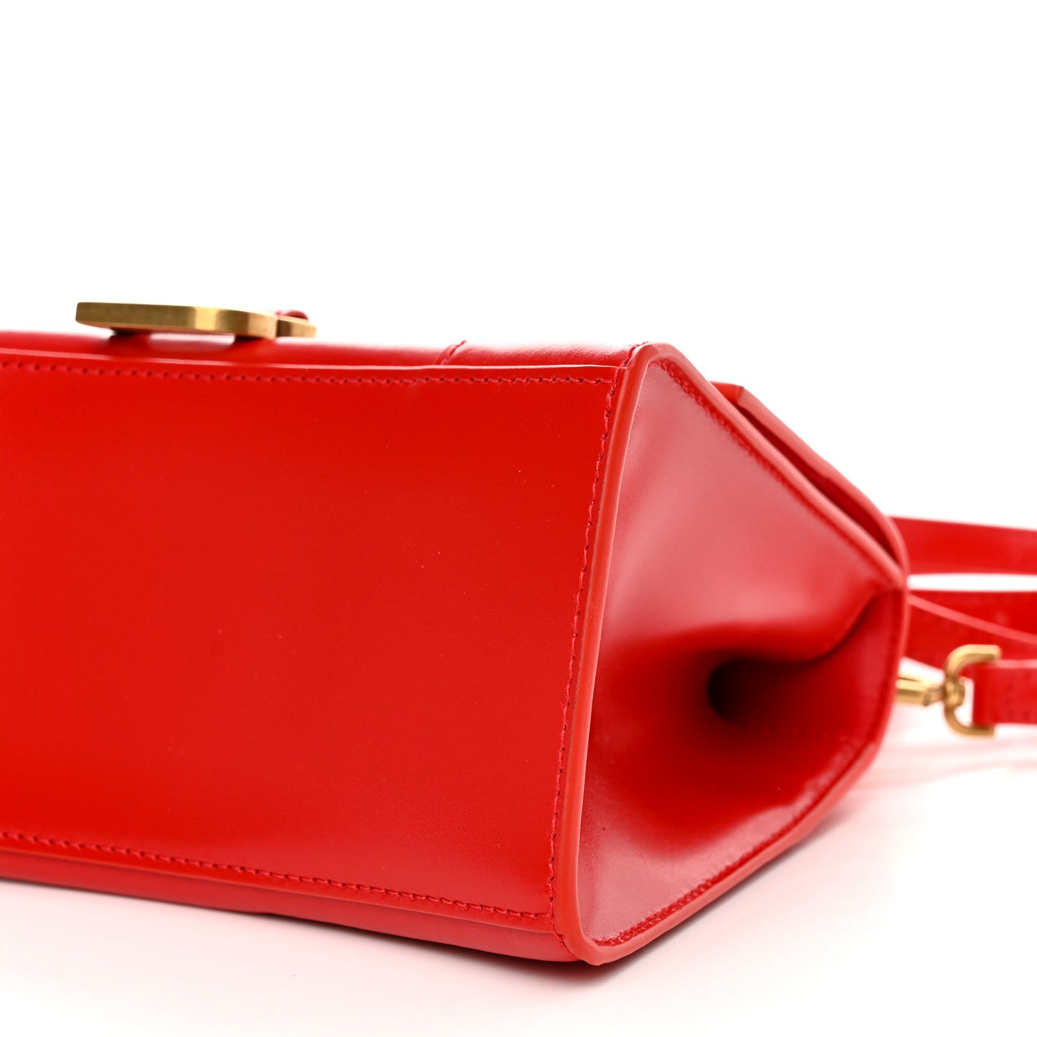 Balenciaga Shiny Box Calfskin Small Hourglass Top Handle Bag Bright Red 10 of 11