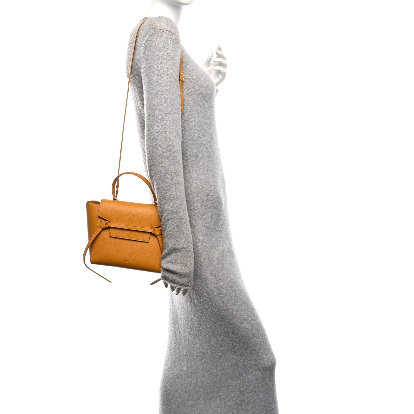 Grained Calfskin Nano Belt Bag Pale Yellow