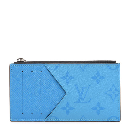 Louis Vuitton Taigarama Coin Card Holder Blue Lagoon 1 of 6