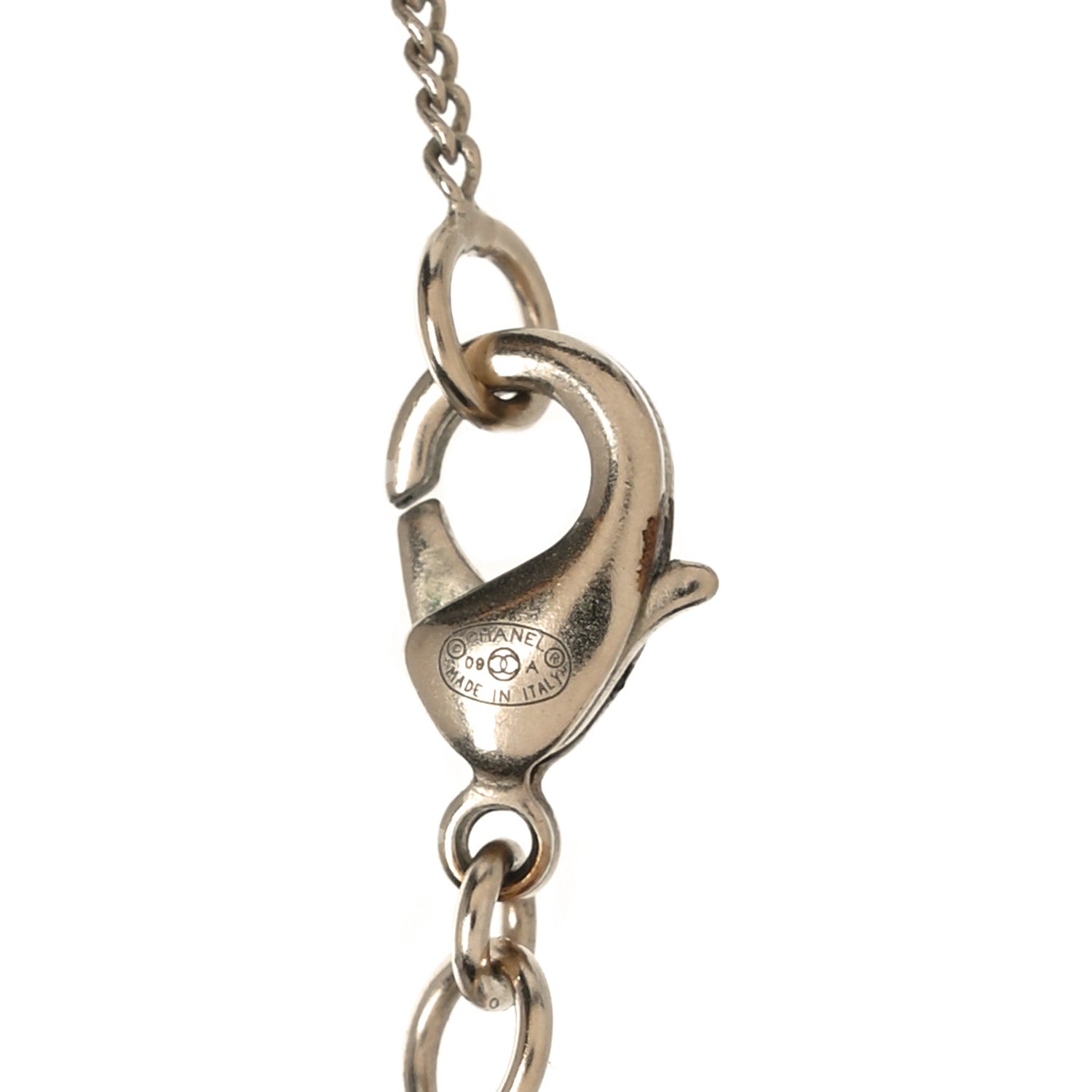 Chanel Pearl CC Pendant Necklace Gold 4 of 4
