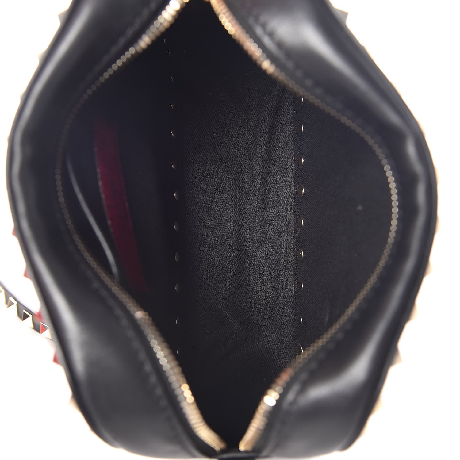 Valentino Garavani Calfskin Rockstud Camera Crossbody Bag Black 5 of 10
