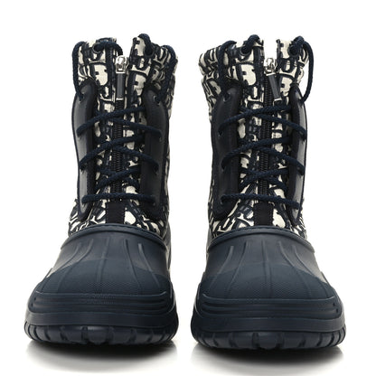 Christian Dior Oblique Nylon D-Venture Boots 39.5 Deep Blue 2 of 7