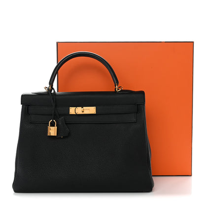 Hermes Togo Kelly Retourne 32 Black 14 of 14