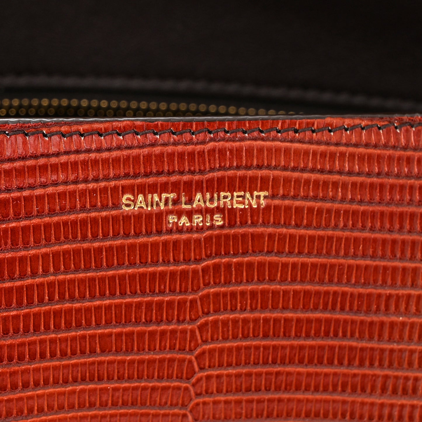 Lizard Degrade Carre Satchel Brown Red