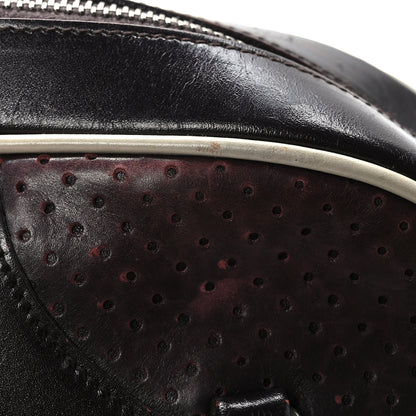Prada Vitello Drive Perforated Bowling Bag Mosto 11 of 11