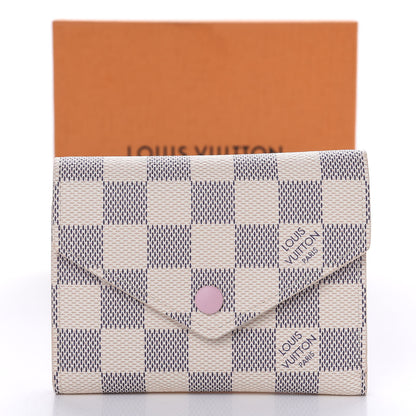 Louis Vuitton Damier Azur Victorine Wallet Rose Ballerine 10 of 10
