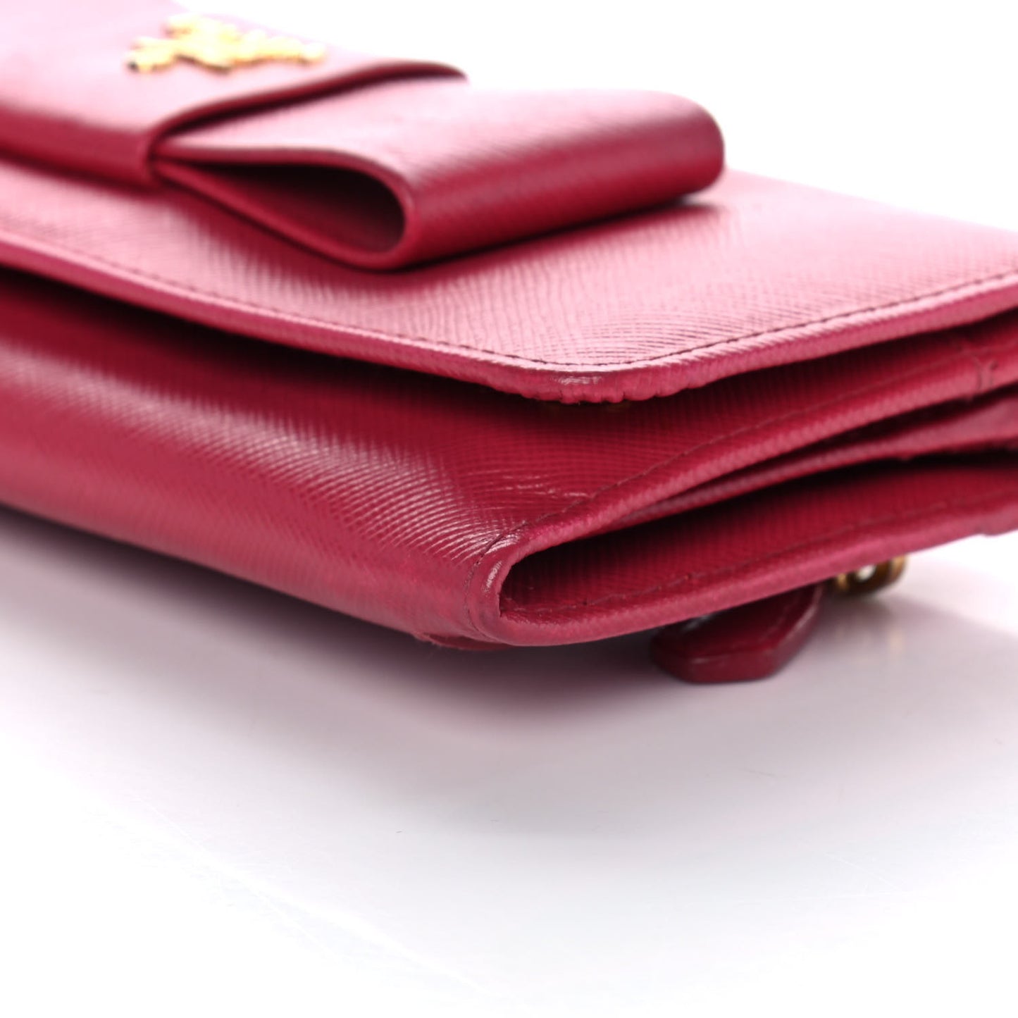 Saffiano Fiocco Bow Continental Wallet Peonia