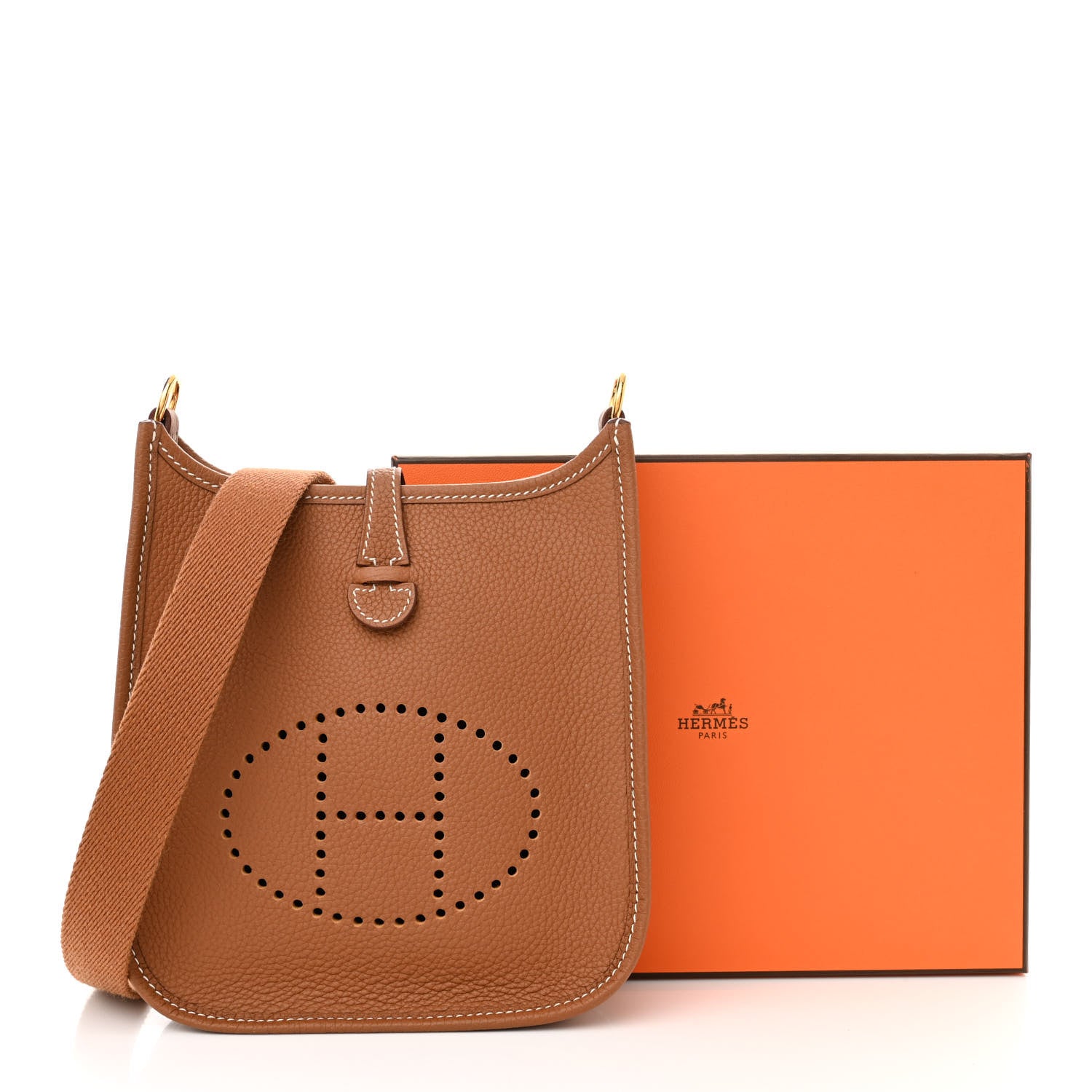 Hermes Taurillon Clemence Evelyne TPM Gold 11 of 11
