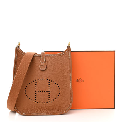 Hermes Taurillon Clemence Evelyne TPM Gold 11 of 11
