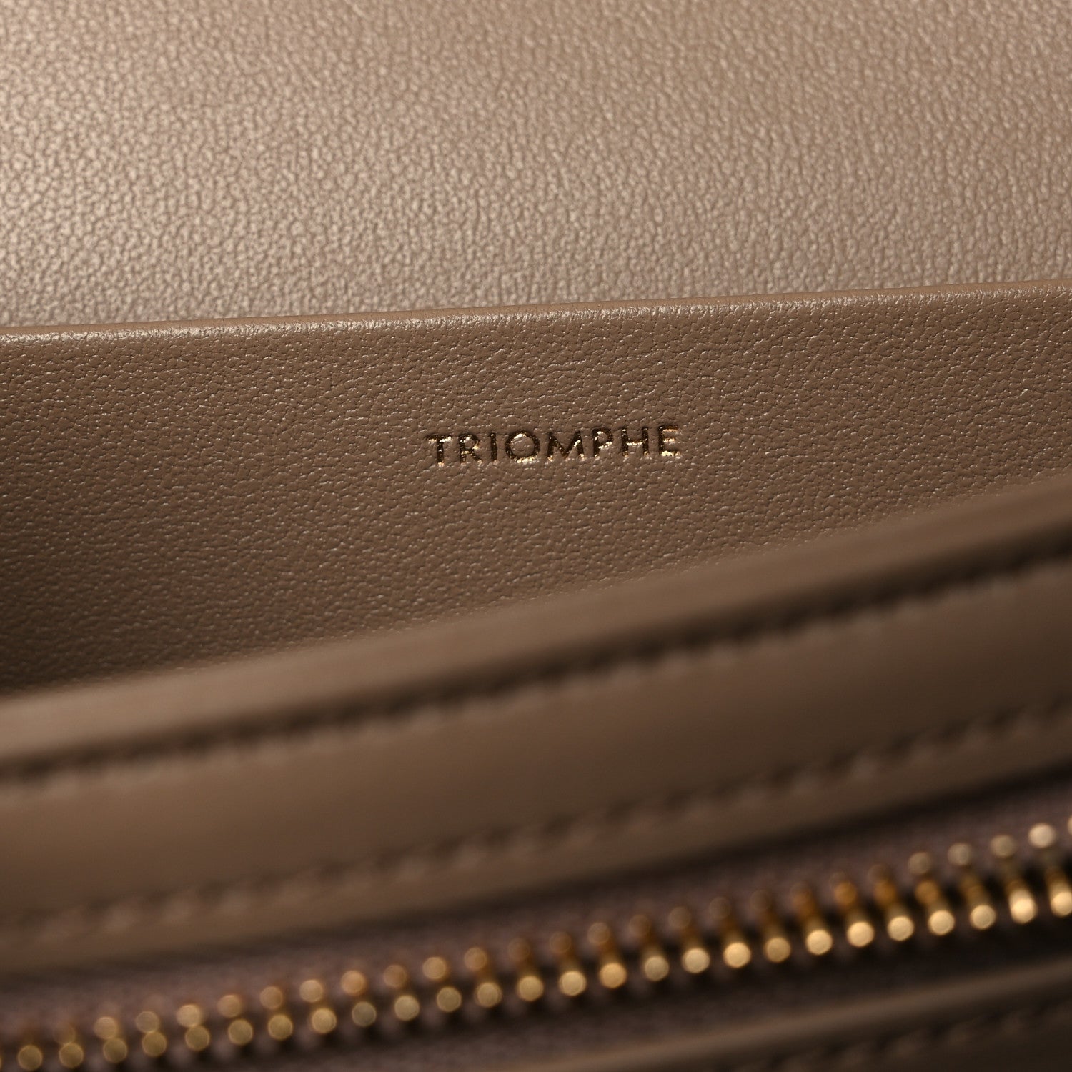 Celine Shiny Calfskin Medium Triomphe Smoked Brown 7 of 14