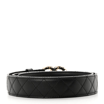 Chanel Calfskin Quilted CC Chain Belt 90 36 Black 2 of 7