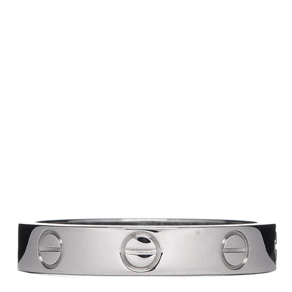 Cartier 18K White Gold 3.5mm LOVE Wedding Band Ring 52 6 1 of 5
