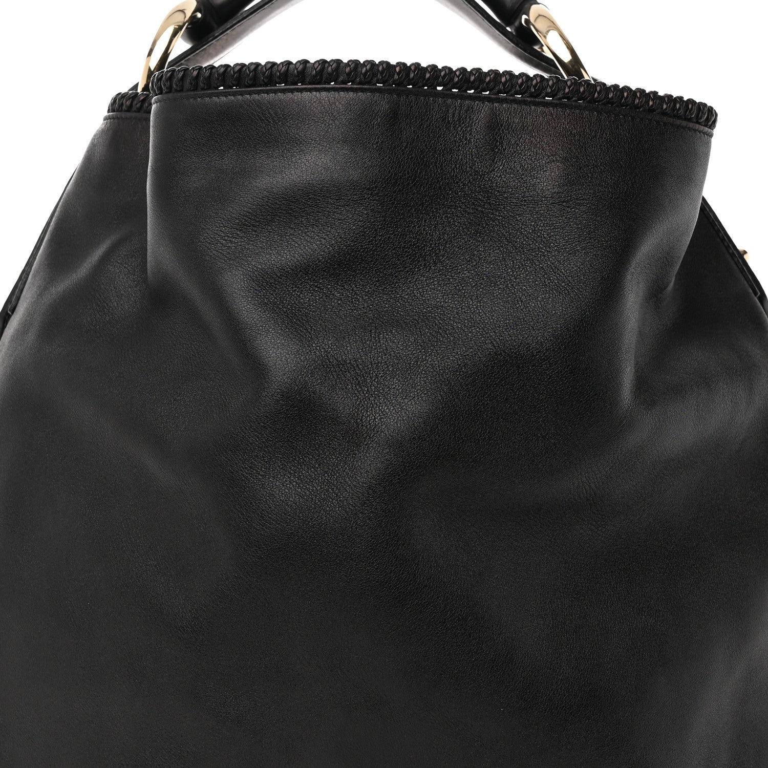 Gucci Calfskin Large Horsebit Chain Hobo Black 7 of 14