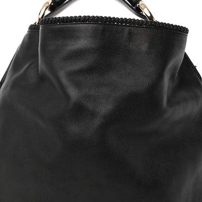 Gucci Calfskin Large Horsebit Chain Hobo Black 7 of 14