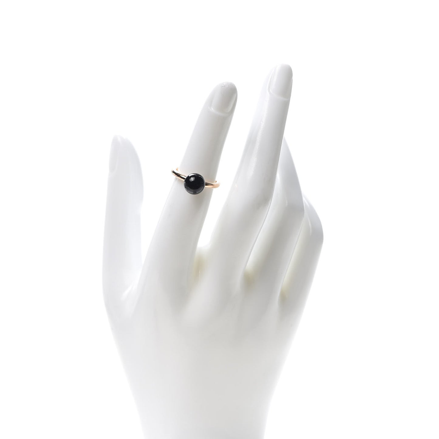18K Rose Gold Black Onyx 8mm HardWear Ball Ring 47 4.25
