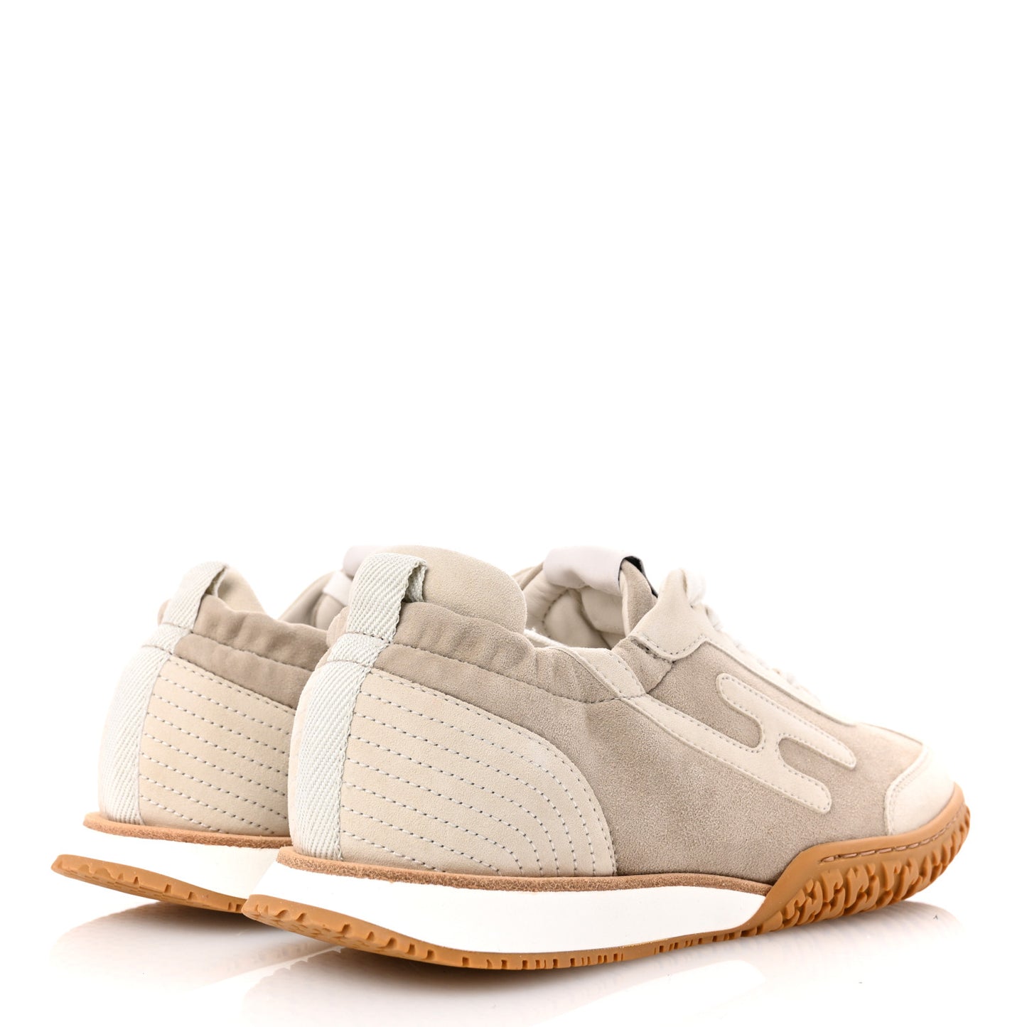 Suede Goatskin Jet Sneakers 36 Beige Esquisse Glaise