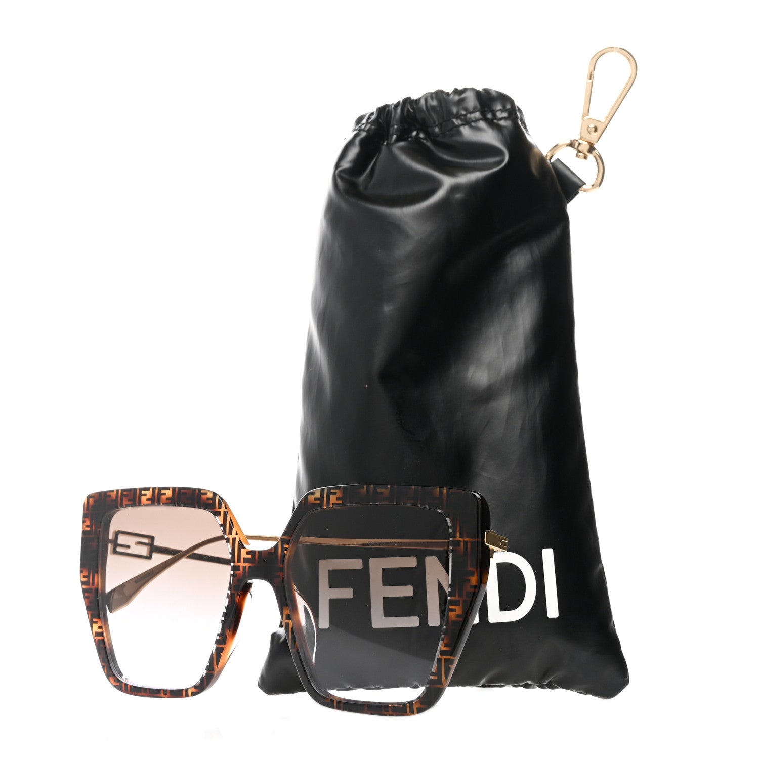 Fendi Acetate FF Butterfly Sunglasses FE40012U Havana 7 of 7