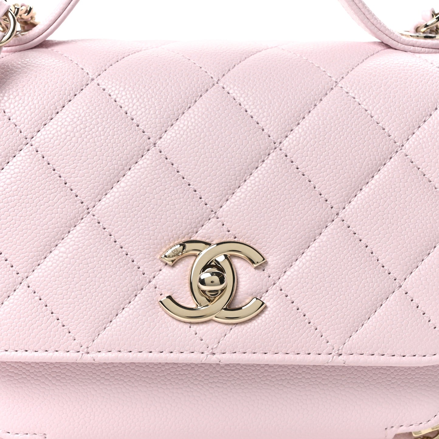 Caviar Quilted Mini Business Affinity Flap Light Pink