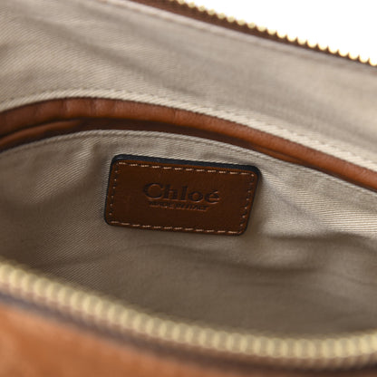 Chloe Suede Calfskin Braided Medium Marcie Satchel Caramel 8 of 9