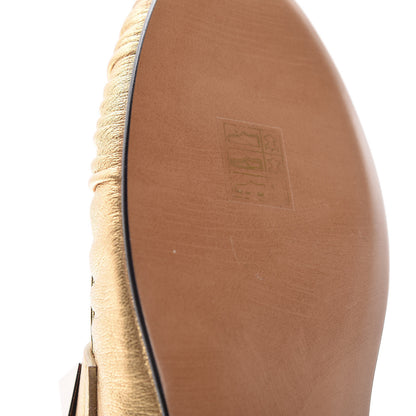 Valentino Garavani Metallic Calfskin Rockstud Loafers 39 Deep Gold 10 of 10