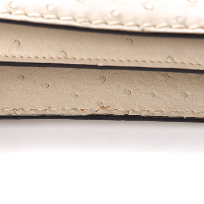 Chloe Ostrich Louise Shoulder Bag Ivory 11 of 14