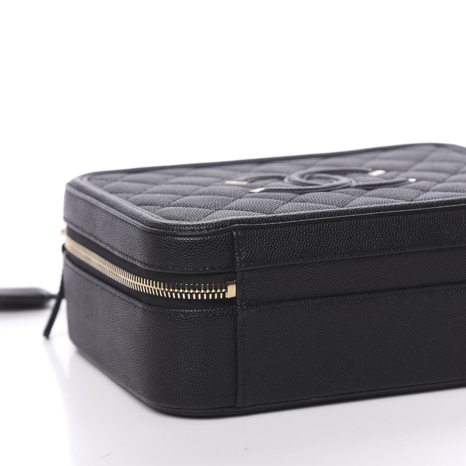 Chanel Caviar Quilted Medium CC Filigree Vanity Case Black 8 of 10