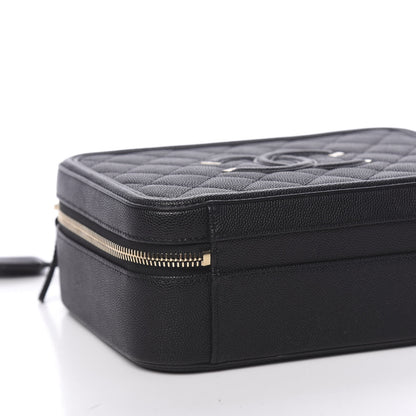 Chanel Caviar Quilted Medium CC Filigree Vanity Case Black 8 of 10