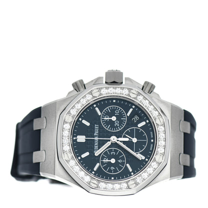 Audemars Piguet Stainless Steel Rubber Diamond 37mm Royal Oak Offshore Chronograph Automatic Watch Blue 26231ST.ZZ.D027CA.01 2 of 4