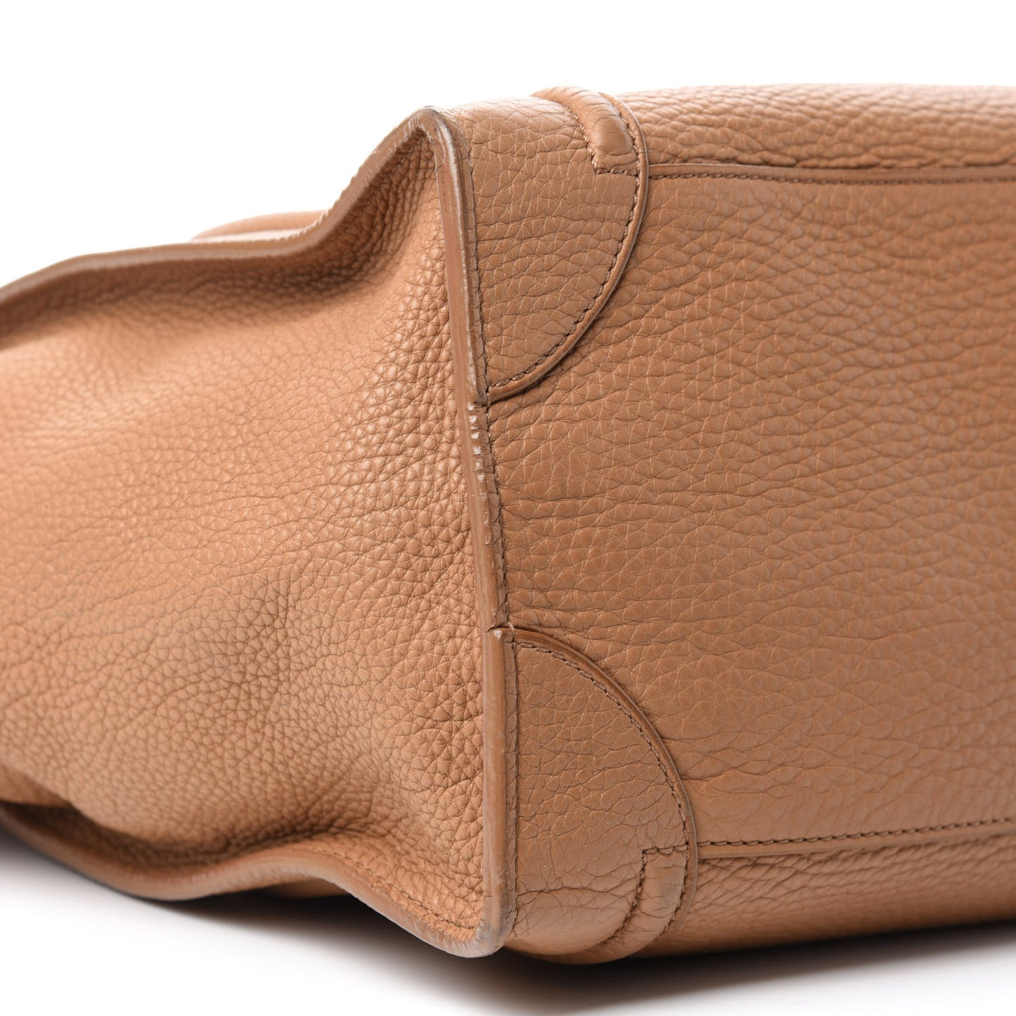 Drummed Calfskin Mini Luggage Camel