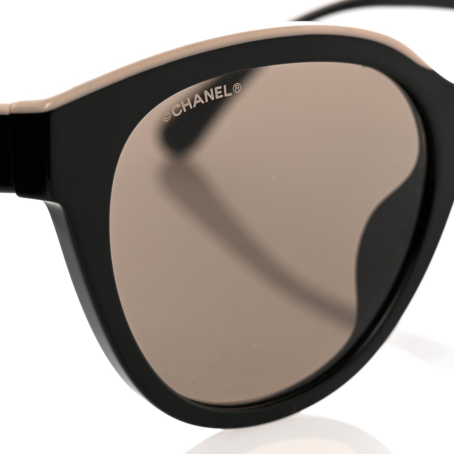 Acetate CC Butterfly Sunglasses 5414-A Black Beige