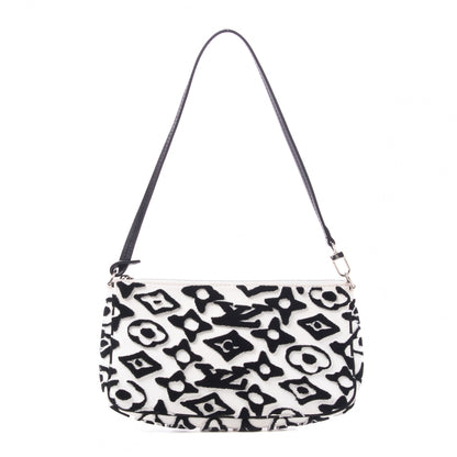 Louis Vuitton X UF Tufted Monogram Pochette Accessories White Black 1 of 7