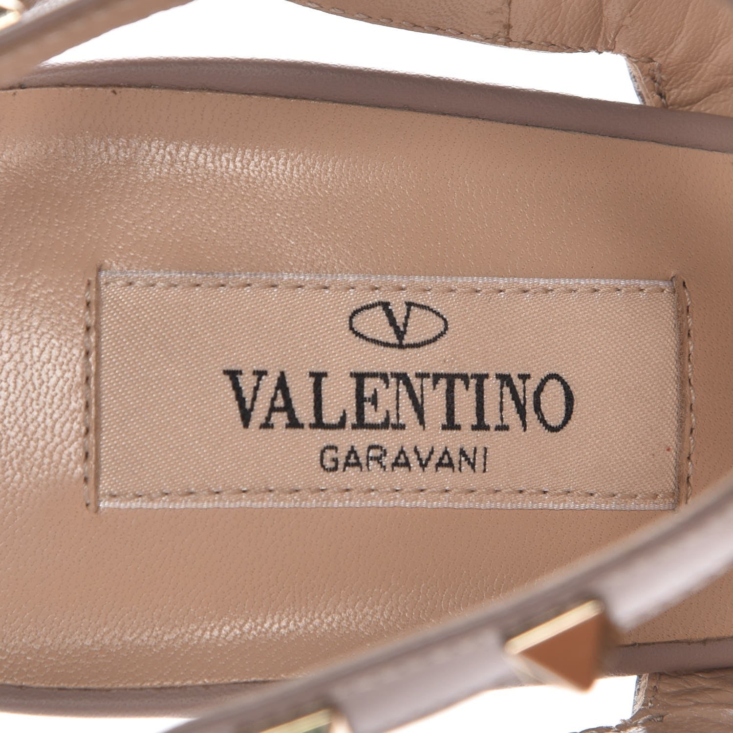 Valentino Garavani Metallic Pebbled Calfskin Rockstud Ankle Strap Pumps 40 Sasso Poudre 7 of 8
