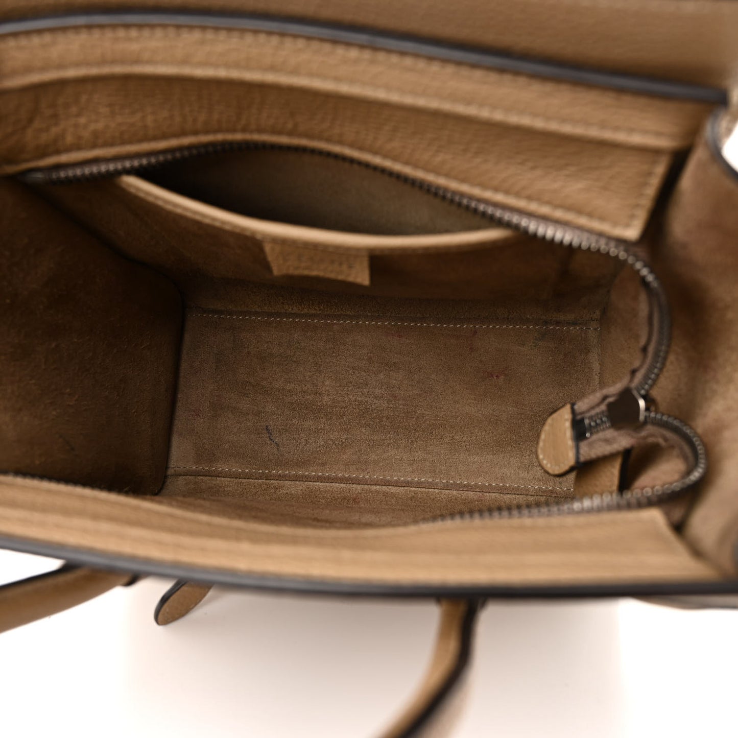 Drummed Calfskin Nano Luggage Dune