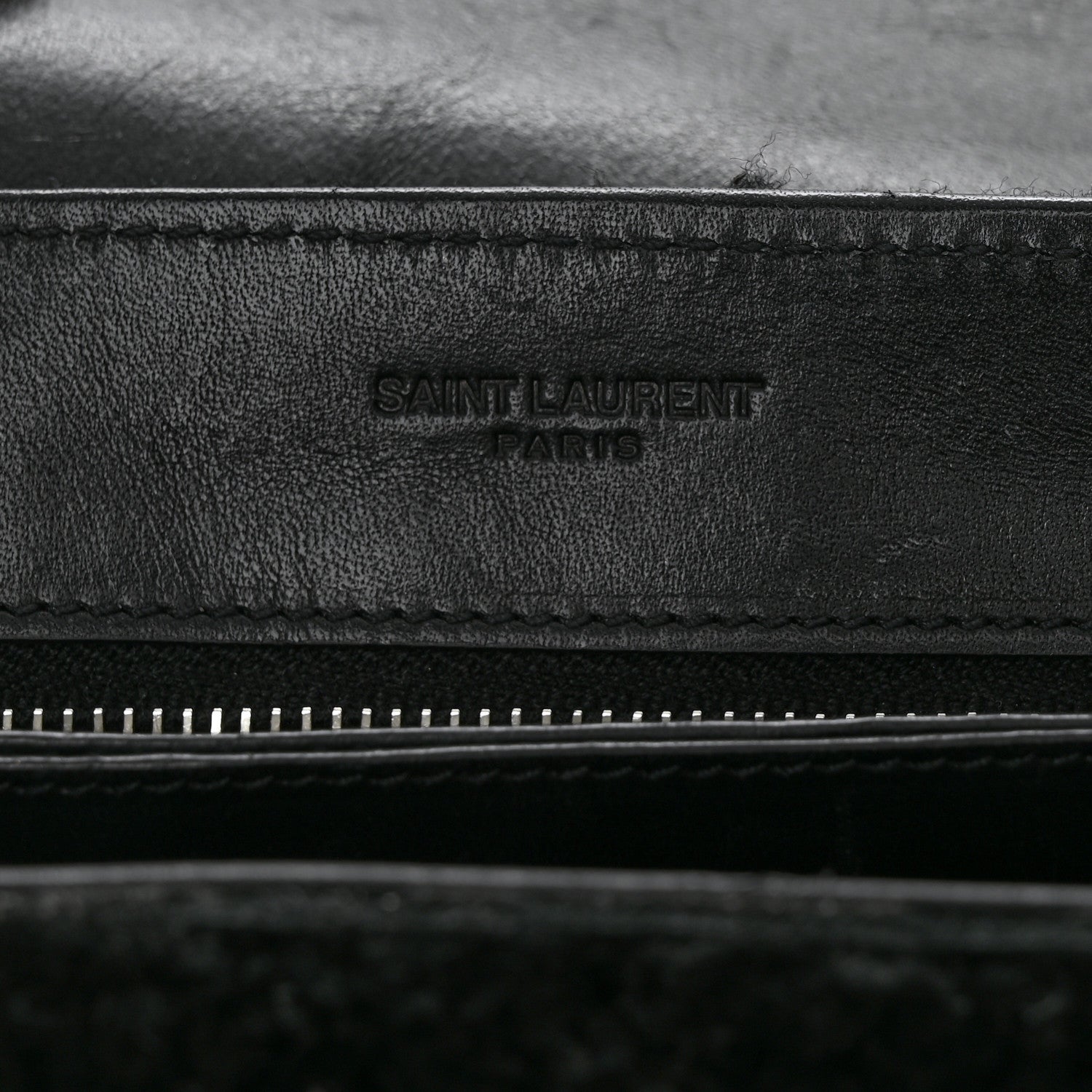 Saint Laurent Shearling Toy Loulou Shoulder Bag Black 6 of 11