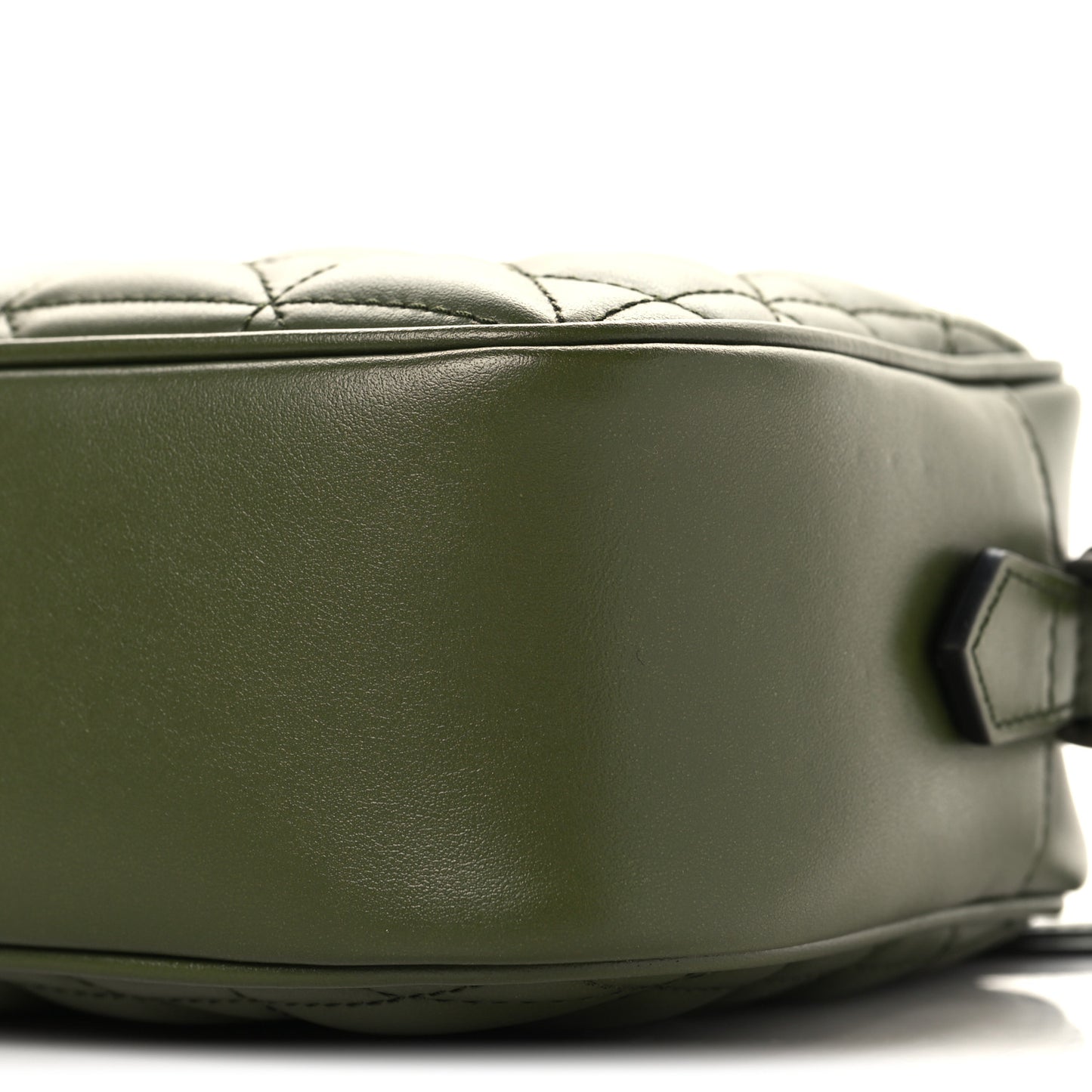 Calfskin Matelasse Aria Small GG Marmont Chain Shoulder Bag Military Wood