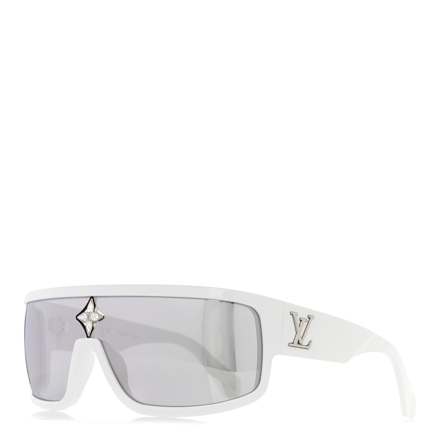 Acetate Crystal Cyclone Sport Mask Sunglasses Z1742U Ash Silver