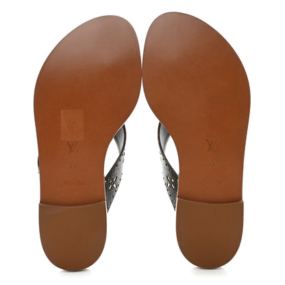 Louis Vuitton Monogram Sunny Flat Thong Sandals 37 Brown 5 of 9