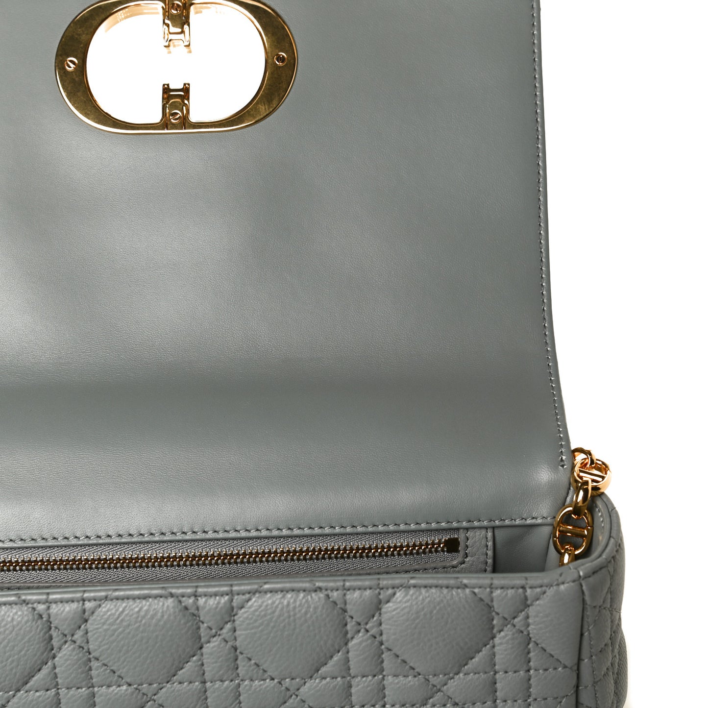 Lambskin Cannage Medium Caro Bag Grey