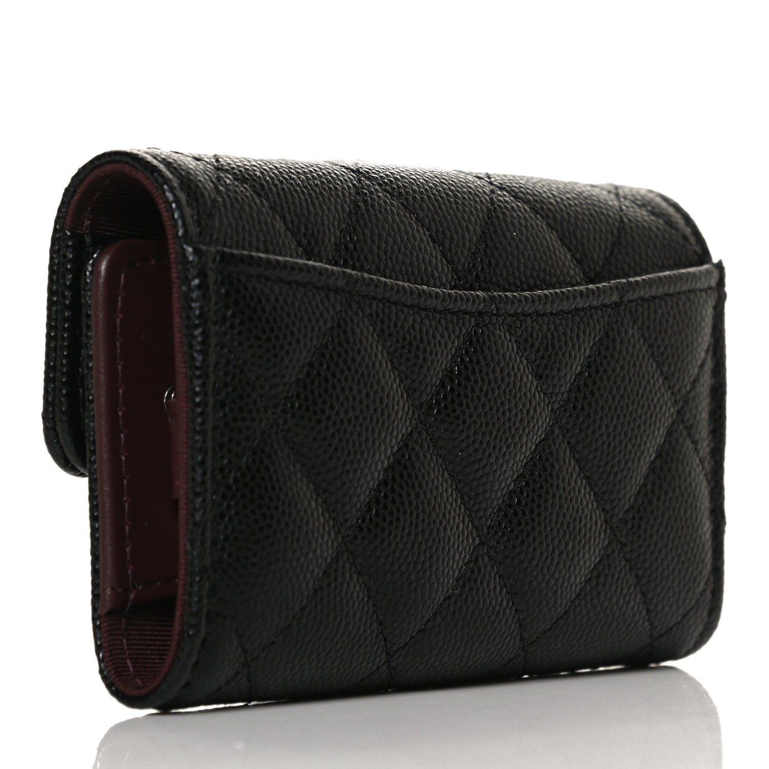 Chanel Caviar Quilted Classic 4 Key Holder Wallet Black 3 of 10