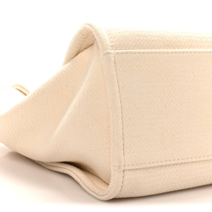 Chanel Mixed Fibers Small Deauville Tote White 9 of 10